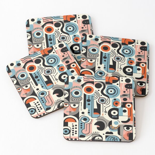Item preview, Whimsical Abstract Faces– Perfect Gift designed and sold by Imaginarium of Chaos falcon88 .