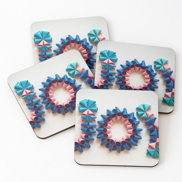 Item preview, Colorful Origami Letters Forming the Word Joy on Pale Background designed and sold by Creative88Art.