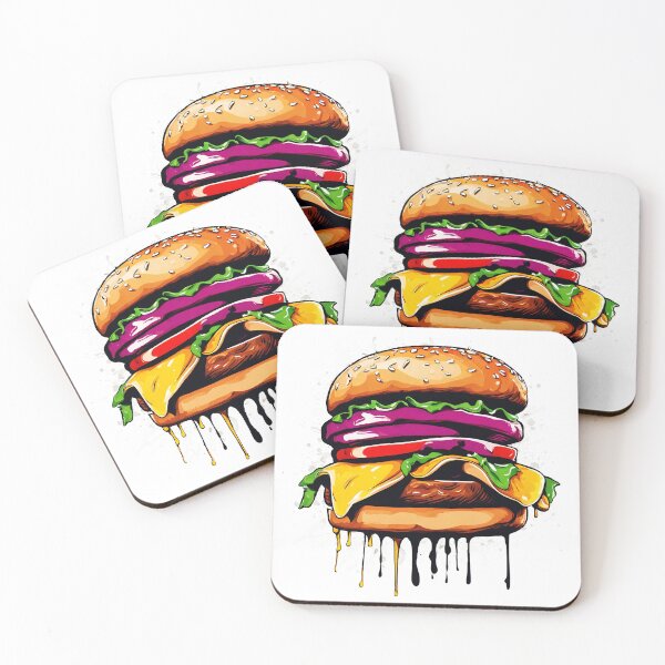 Item preview, Splashy Burger Abstract Design 2 designed and sold by Tom-Johnson.