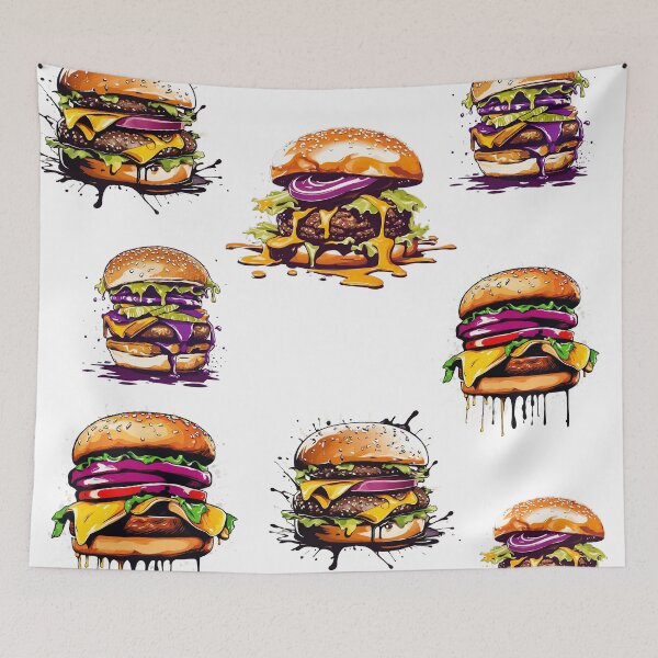 Item preview, Splashy Burger Abstract Design Pattern 1 designed and sold by Tom-Johnson.