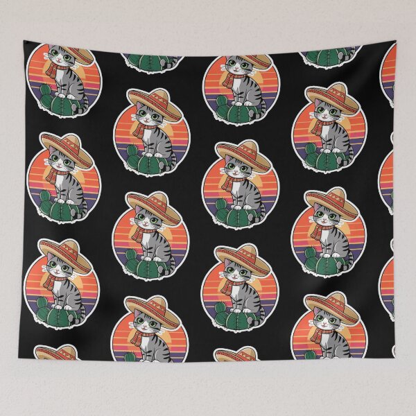 Item preview, Mexican Gray Cat Meowing designed and sold by KimTeam.