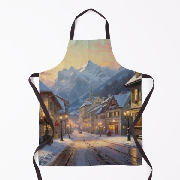 Item preview, Winter Glow on a Quiet Town Street designed and sold by BlareBlare.