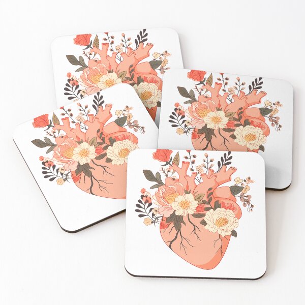 Item preview, Anatomical heart with flowers designed and sold by xiao xuans.