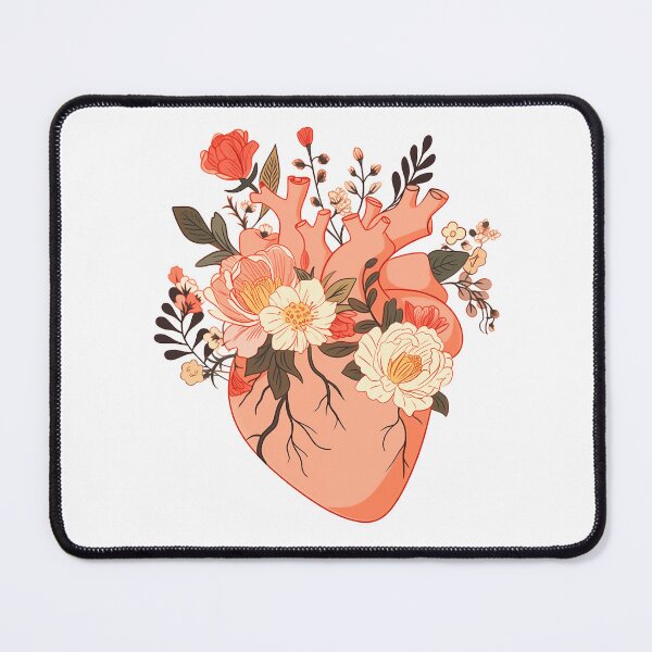 Item preview, Anatomical heart with flowers designed and sold by xiao xuans.