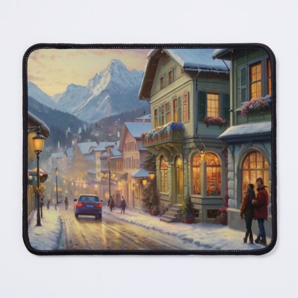 Item preview, Snow-Kissed Streets of a Winter Town designed and sold by BlareBlare.