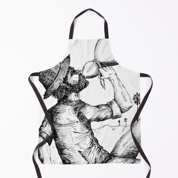 Item preview, Camponês bebendo água em uma cabaça designed and sold by Aquarelastudio.