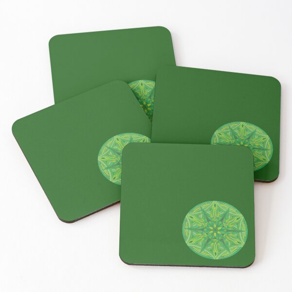 Item preview, Flower of Life Mandalas: 088 - Emerald Green Floral Starburst designed and sold by SonoSonoStudio.