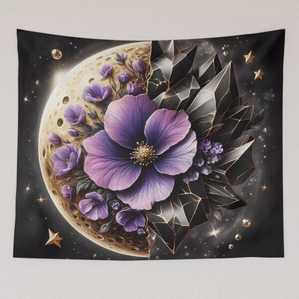 Item preview, Kintsugi Crystal Moon and Violet, Ai Generated Art  designed and sold by ACC .