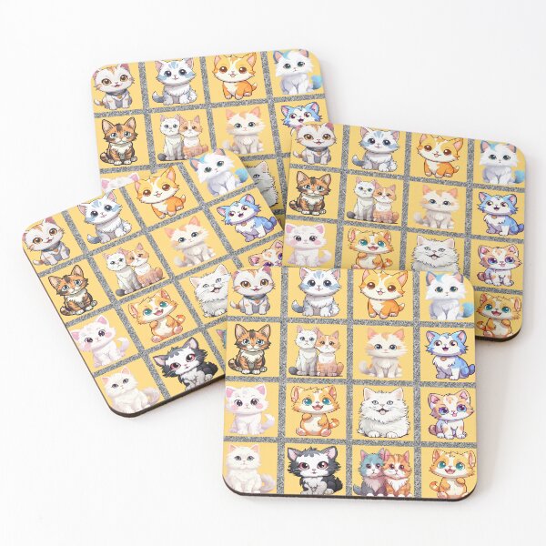 Item preview, Catty Chaos: A playful pattern featuring 12 adorable cats, each with unique personalities and poses, gathered inside a window frame. designed and sold by Grang Art Artistic Designs.