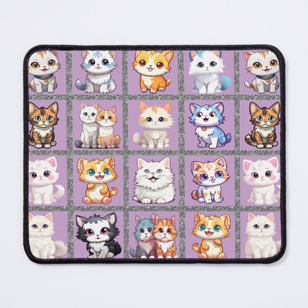 Item preview, Feline Fiesta: A playful pattern featuring 12 adorable cats, each with unique personalities and poses, gathered inside a window frame. designed and sold by Grang Art Artistic Designs.
