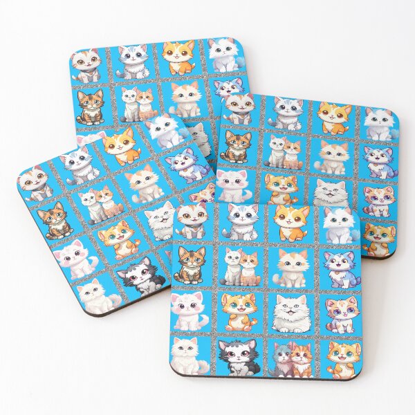 Item preview, Catty Couture: A playful pattern featuring 12 adorable cats, each with unique personalities and poses, gathered inside a window frame. designed and sold by Grang Art Artistic Designs.