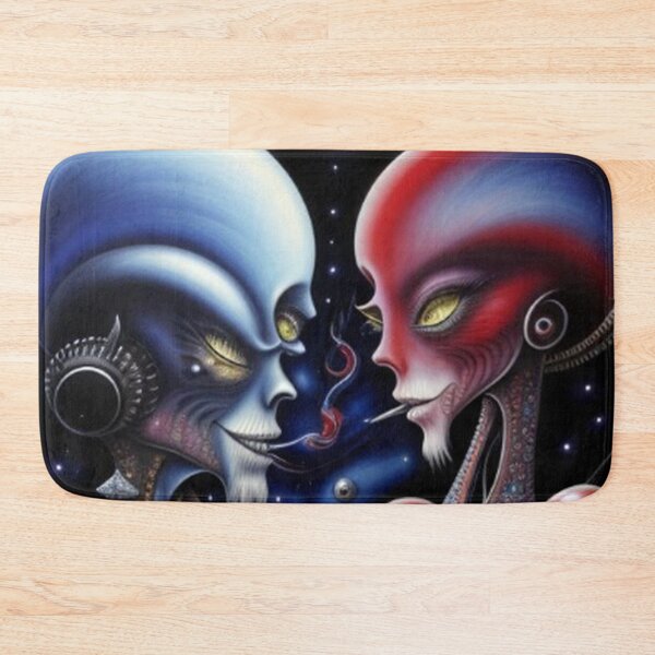 Item preview, Abstract Smoking Aliens Couple designed and sold by TheDarkWardrobe.