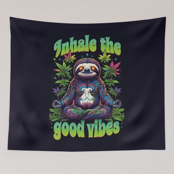 Item preview, Inhale the good vibes sloth design  designed and sold by EccentricsByE.