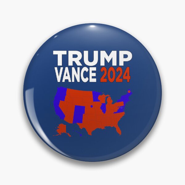 Item preview, Trump Vance '24 Retro Logo Election Map Red White Blue Donald JD 2024 24 Red States Electoral College designed and sold by arcadetoystore.