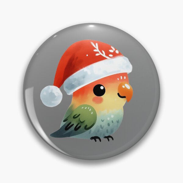 Item preview, Cute Happy Smiling Christmas Parrot with a Santa Hat designed and sold by GVibezPadel.