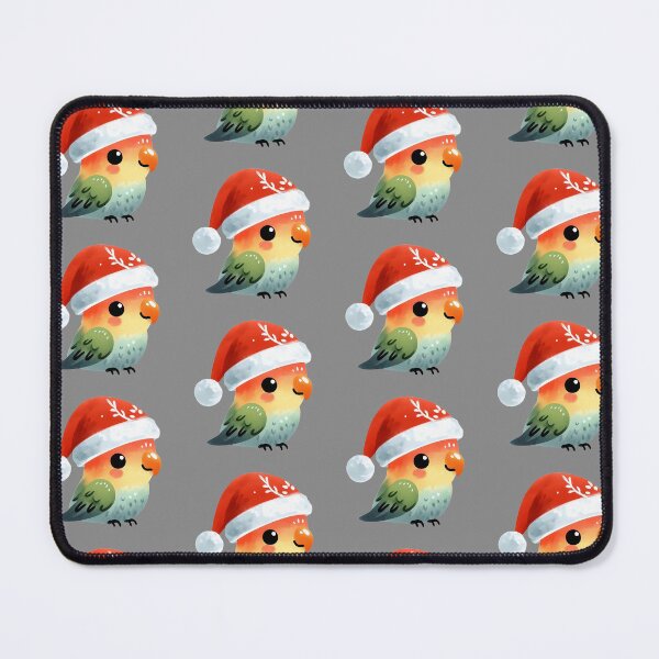 Item preview, Cute Happy Smiling Christmas Parrot with a Santa Hat designed and sold by GVibezPadel.