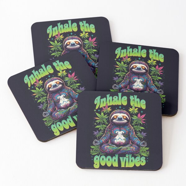 Item preview, Inhale the good vibes sloth design  designed and sold by EccentricsByE.