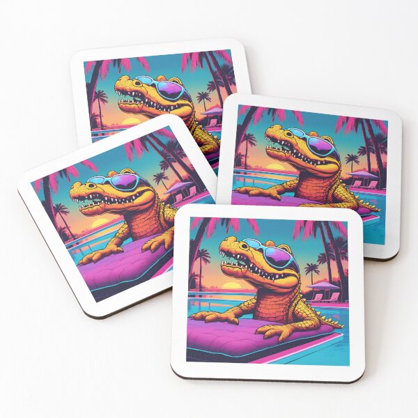 Item preview, Retro neon Croc catching rays. designed and sold by NicMacTees.