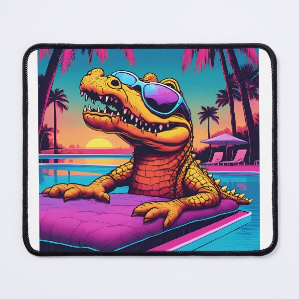 Item preview, Retro neon Croc catching rays. designed and sold by NicMacTees.