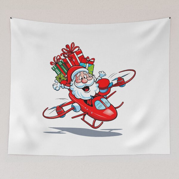 Item preview, Santa Piloting a Drone for Gift Delivery designed and sold by CeammiShop.
