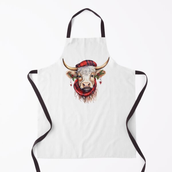 Item preview, Red Plaid Coquette bow Highland Cow designed and sold by vintagearttee.
