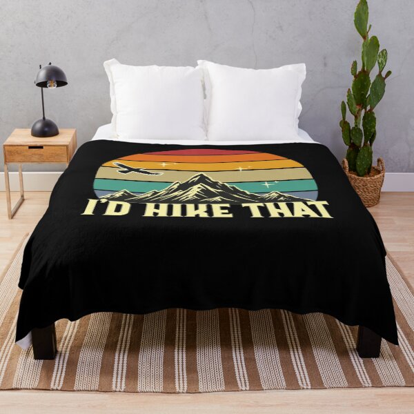 Item preview, I'd Hike That - Retro Hiking Adventure designed and sold by VinsendDraconi.