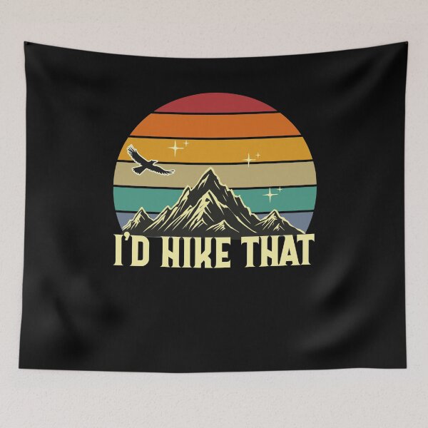 Item preview, I'd Hike That - Retro Hiking Adventure designed and sold by VinsendDraconi.