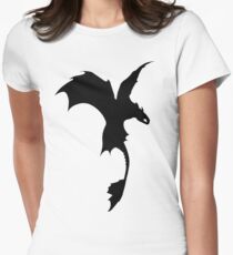 Toothless Silhouette - Plain Women's Fitted T-Shirt