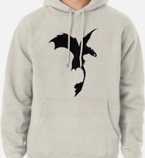 Toothless Silhouette - Plain Pullover Hoodie