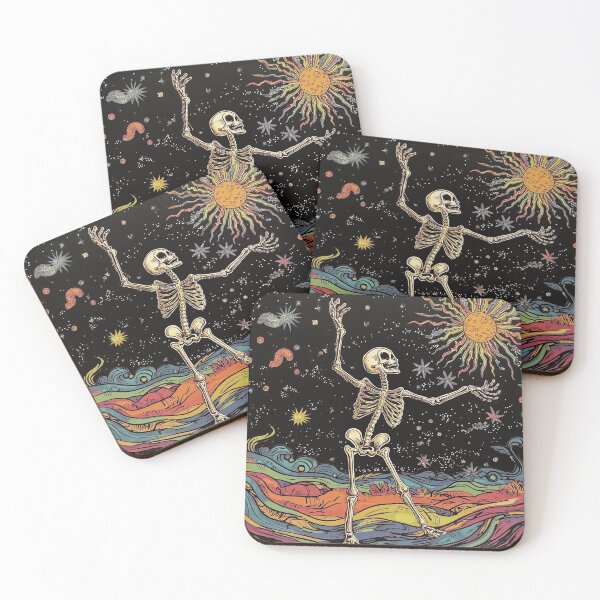 Item preview, Pinterest Aesthetic: Psychedelic Dancing Skeleton In The Moonlight designed and sold by Fantasy Masterpiece.