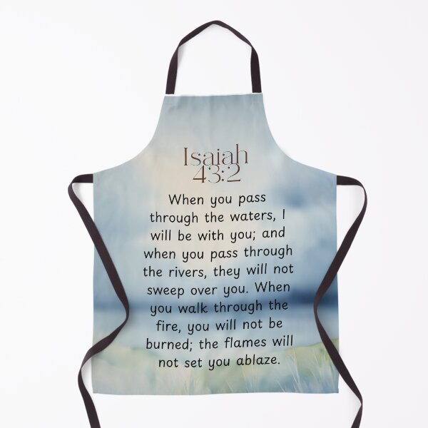 Item preview, Isaiah 43:2, Christian Bible Verse on Watercolor Background designed and sold by Our Bible Journey.