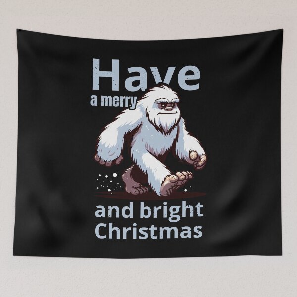 Item preview, Have a merry and bright Christmas with a Mythical Yeti Greeting in Style designed and sold by SplashTastic.