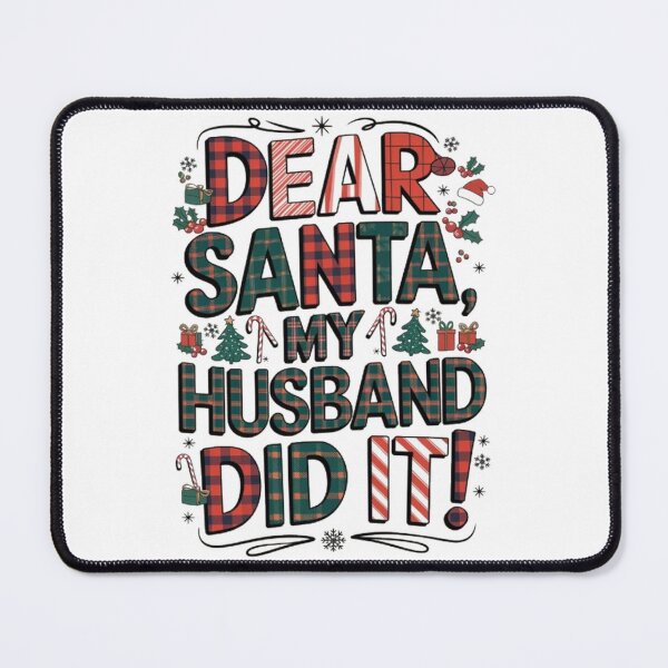 Item preview, Dear Santa My Husband Did It Buffalo Plaid Christmas Pajama designed and sold by SztylishDesigns.