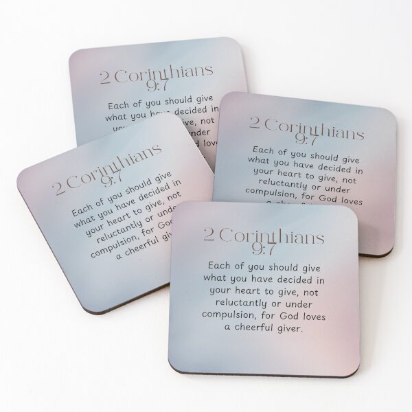Item preview, 2 Corinthians 9:7 Christian Bible Verse on Watercolor Background designed and sold by Our Bible Journey.