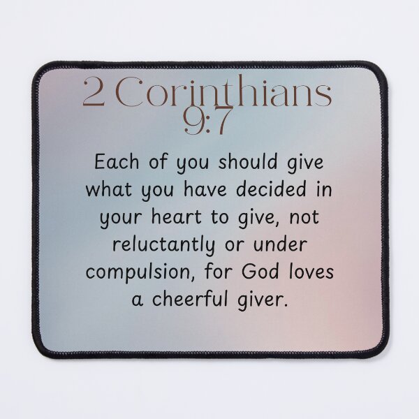 Item preview, 2 Corinthians 9:7 Christian Bible Verse on Watercolor Background designed and sold by Our Bible Journey.