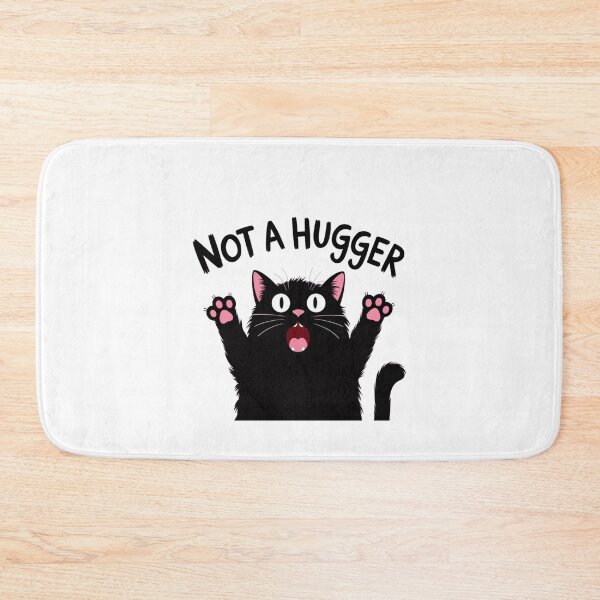 Item preview, Not a hugger, cat, feline, funnyfits70, Humor, Funny, retro, vintages, funny quotes, animal humor, designed and sold by FunnyFits70.