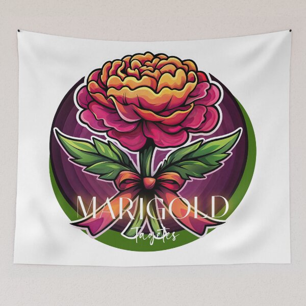 Item preview, T-Shirt Design Flowers: MARIGOLD designed and sold by ForeverPrintsOK.