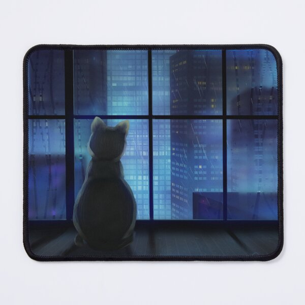 Item preview, Cat watching the rain fall designed and sold by Sowa-draw.