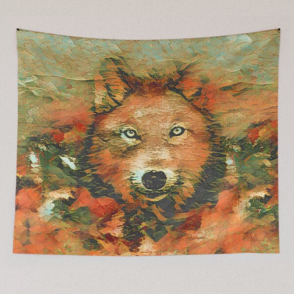 Artikelvorschau, PASTELL ORANGE, ROSA, GRÜN UND WEIN HERBST WOLF entworfen und verkauft von Most1234.