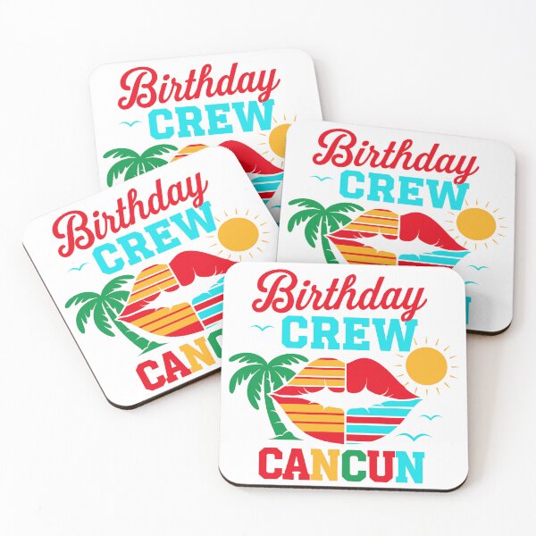 Item preview, Retro Birthday Crew Cancun Party Vibes Design designed and sold by Meme-shirt.