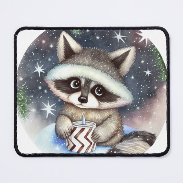 Item preview, Cute Christmas Raccoon  designed and sold by patternshoprad.