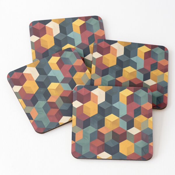 Item preview, Colorful Geometric Cube Pattern designed and sold by brandway.
