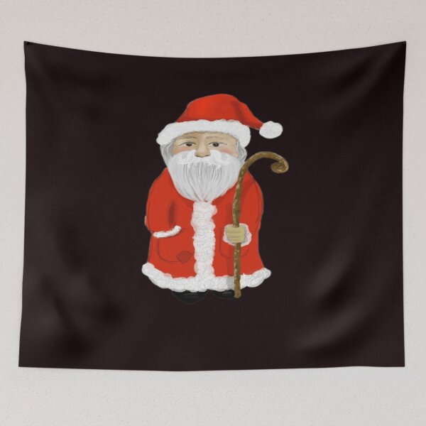 Item preview, Vintage Santa Claus Illustration – Classic Christmas Design with Cane" designed and sold by cocoshopdesign.