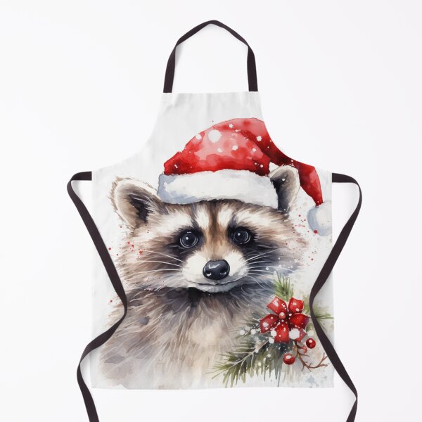 Item preview, Raccoon in Santa's hat designed and sold by patternshoprad.