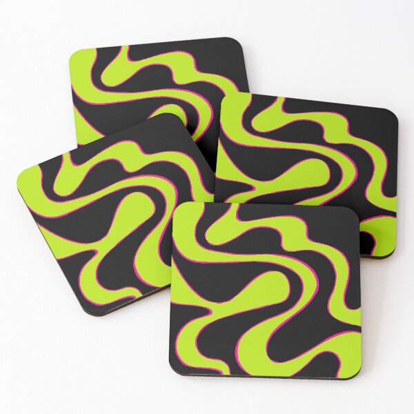 Item preview, Ebb and Flow 2 in Lime Green, Hot Pink and Black designed and sold by LAEC-Shop.