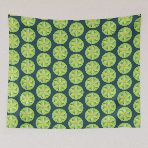 Item preview, Flower of Life Mandalas: 122 - Lime Green Spinning Wheel #B designed and sold by SonoSonoStudio.