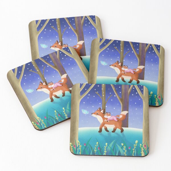Item preview, Fox mother with fox cub in the magic forest. Lovely motif for children. designed and sold by Sandra Brezina.