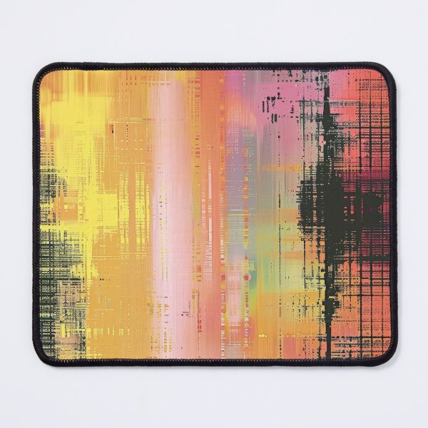 Item preview, Abstract Digital Art With Yellow, Pink, and Black Stripes designed and sold by brandway.