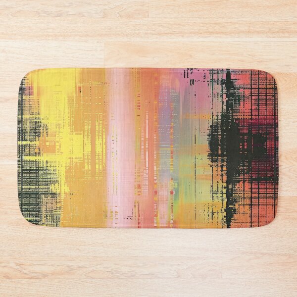 Item preview, Abstract Digital Art With Yellow, Pink, and Black Stripes designed and sold by brandway.