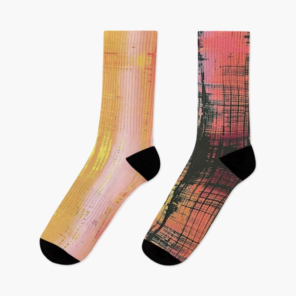 Item preview, Abstract Digital Art With Yellow, Pink, and Black Stripes designed and sold by brandway.